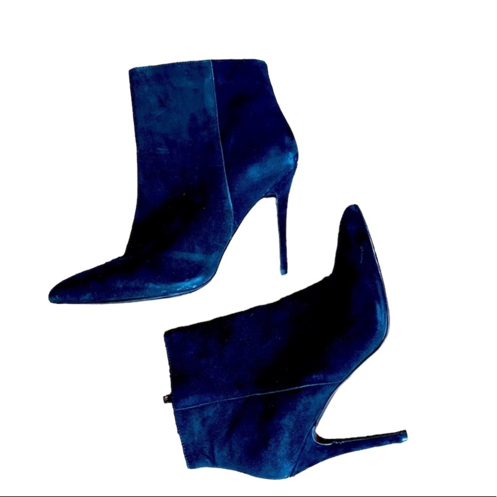 Charles By Charles David Black Suede Bootie 8.5 - image 1